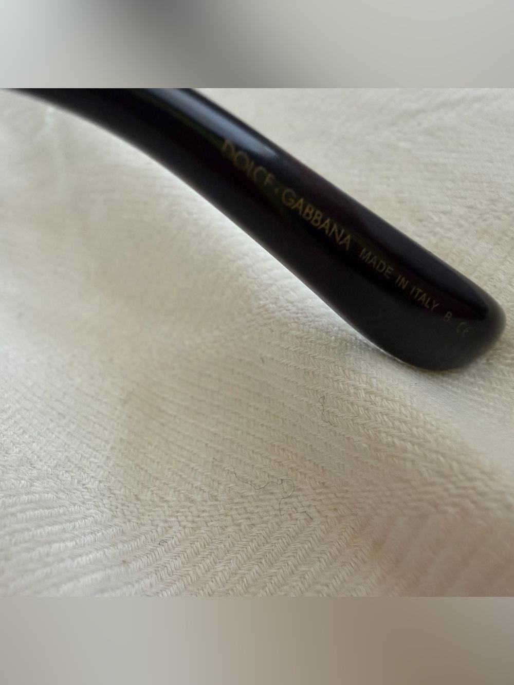 Women's Dolce & Gabbana Black Cat-Eye Sunglasses with Gold Accent - Picture 4 of 7